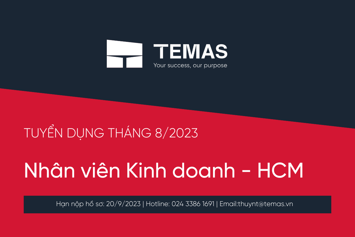 Tuyển dụng tháng 08/2023 - Nhân viên Kinh doanh tại HCM